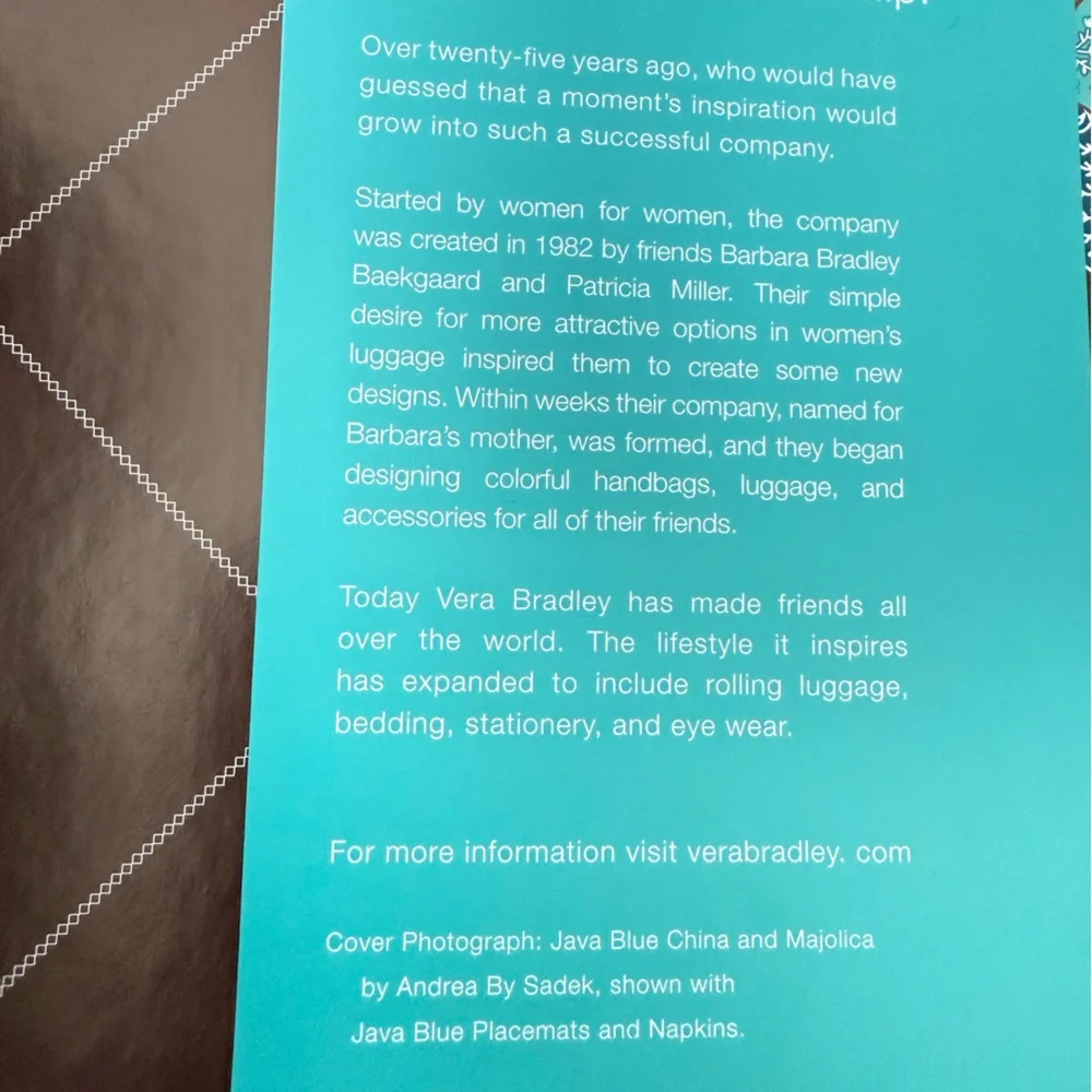 Vera Bradley Cooking With Friends Cookbook Hardcover